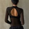 S7b52f7a3d1bd45a2842db080bed0f506Z.jpg Black Mesh Stripe Bodysuit