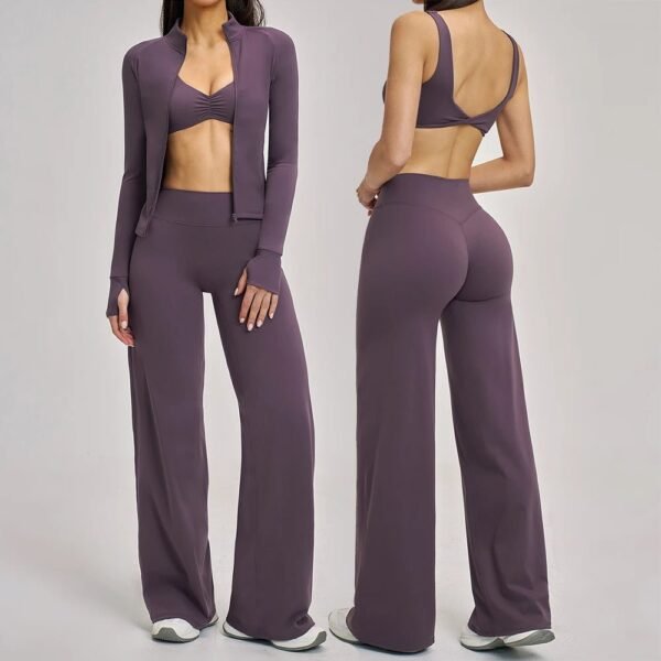 S7ef2ac07daa040f39eff177b7bab4187q.jpg Women’s Long-Sleeve Yoga & Leggings Set