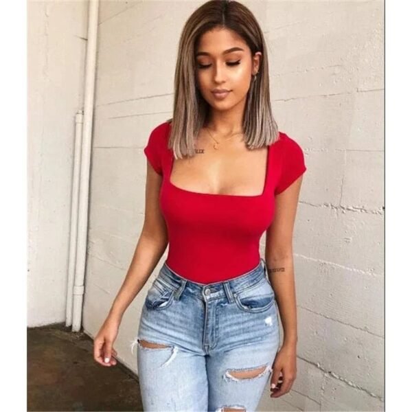 Women’s Square-Neck Short-Sleeve Bodysuit
