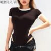 Women’s Y2K Harajuku Black Bodysuit