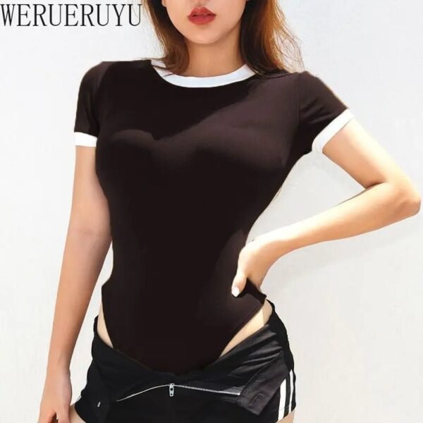 Women’s Y2K Harajuku Black Bodysuit