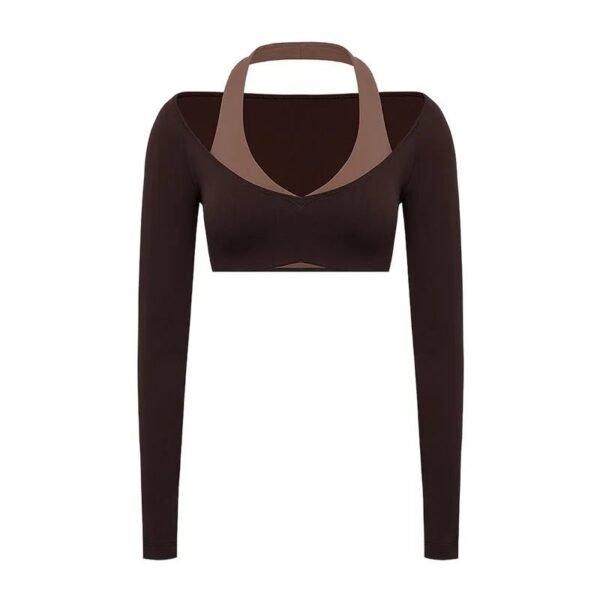 Women’s Long-Sleeve Halter Yoga Set