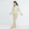 S85a02bd3dcab4818aee00f43806a0b34t.jpg Floral 100% Mulberry Silk Pajama Set