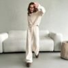 S86a73cbbd4884fe8aa2c2bf3bb68e269Y.jpg Women’s Zipper Front Knit Pants Set