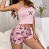 Women’s Butterfly Print Cami & Shorts Set