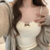 Short name: Women’s Knit Lace-Trim Padded Crop Top