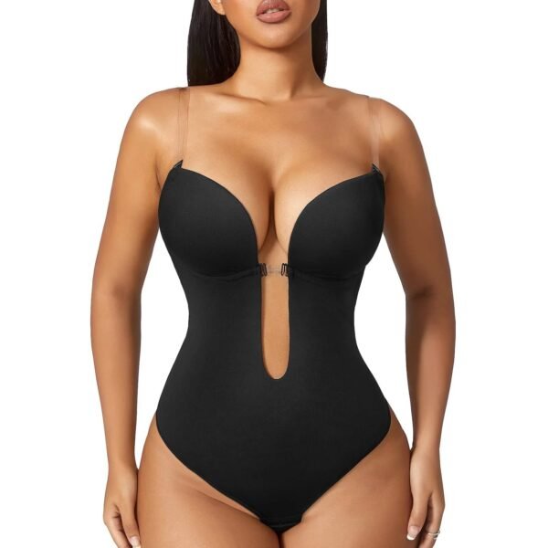 S8e0afa3ea77b4a878aa54ec8949e551bE.jpg Deep V Backless Sculpting Shapewear Bodysuit