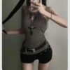 Women’s Y2K Harajuku Crop Tank Top