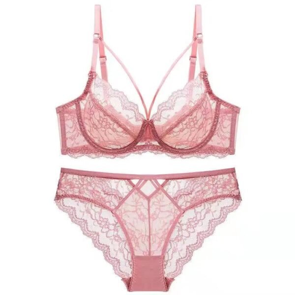 Ladies Underwear Thin Cotton Sexy Push Up Large Size Lace Bra Set