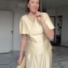 Women’s V-Neck Top & Wide-Leg Pants Set