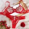 S945fce648e634cd5ba910839594fb2ebB.jpg Women’s Sheer Floral Lace Bra & Panty Set