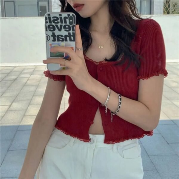 S9aac871f17bf4feda3aaa01d34d20d80F.jpg Women’s Korean Lace Button Crop Cardigan