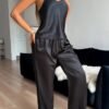 Women’s V-Neck Halter Pajama Set