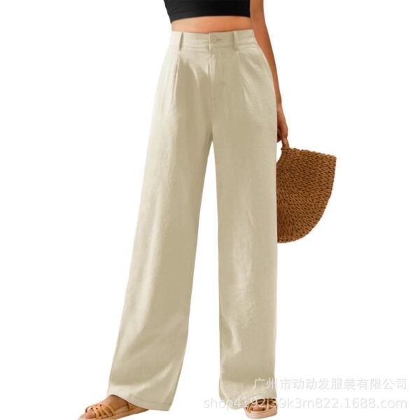 Sa28a879fcc3645f38e3b2b696c75f9c5N.jpg Women’s Vintage Buttoned Casual Pants