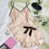 Sa4ae967794ce4ff6b5890a80e9a03f53B.jpg Women’s Satin V-Neck Pajama Set