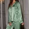 Sa76bdd1afc834c2181f2c2dd360e847aL.jpg Women’s Striped Satin Pajama Set
