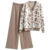 Women’s Knitted Sweater & Wide-Leg Pants Set