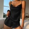 Women’s Satin V-Neck Cami Pajama Set
