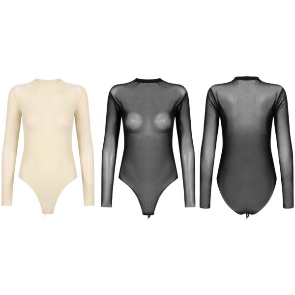 Women’s Sheer Long-Sleeve Bodysuit