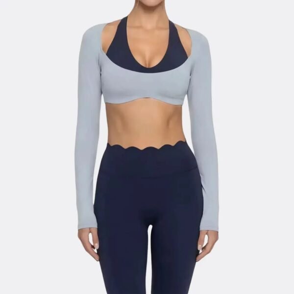 Women’s Long-Sleeve Halter Yoga Set