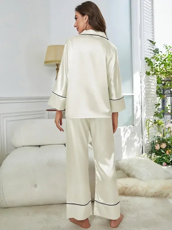Women’s Satin Long-Sleeve Pajama Set