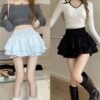 Women’s Y2K Balletcore Ruffle Mini Skirt