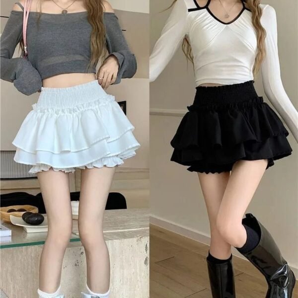 Women’s Y2K Balletcore Ruffle Mini Skirt