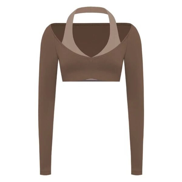 Women’s Long-Sleeve Halter Yoga Set