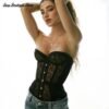 Women’s Strapless Lace Corset Top