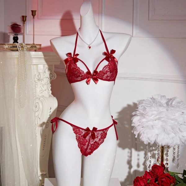 Sb73f6eba70e14b87880f297c09f0010fq.jpg Women’s Sheer Floral Lace Bra & Panty Set