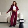 Sbea6782e4a8544ecb6423ef69c632932M.jpg Women’s Zipper Front Knit Pants Set
