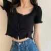 Sbf3959e0606c4f3e831d1e86883333b6I.jpg Women’s Korean Lace Button Crop Cardigan