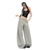 Pleated Relaxed Wide-Leg Pants