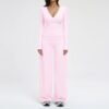 Women’s Deep V Yoga & Flare Pants Set
