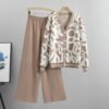 Women’s Knitted Sweater & Wide-Leg Pants Set