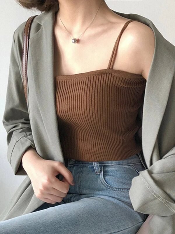 Women’s Backless Halter Crop Top