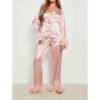 Sd3eec828f10048a5a416c9b4f1c98f70u.jpg Women’s Satin Feather-Trim Pajama Set