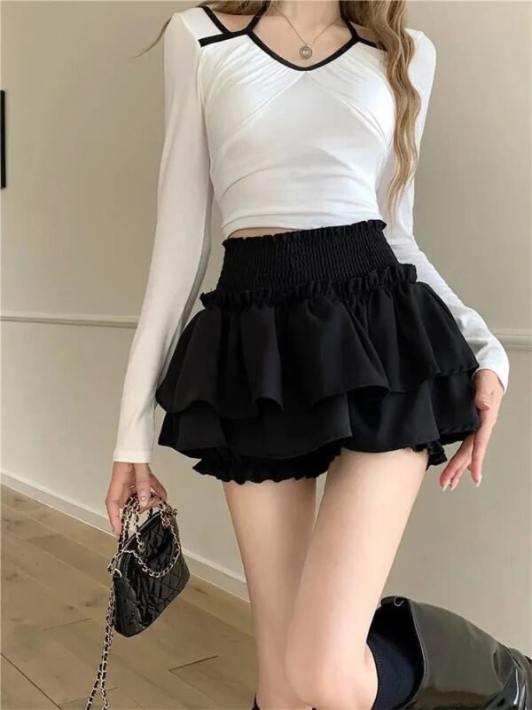 Women’s Y2K Balletcore Ruffle Mini Skirt