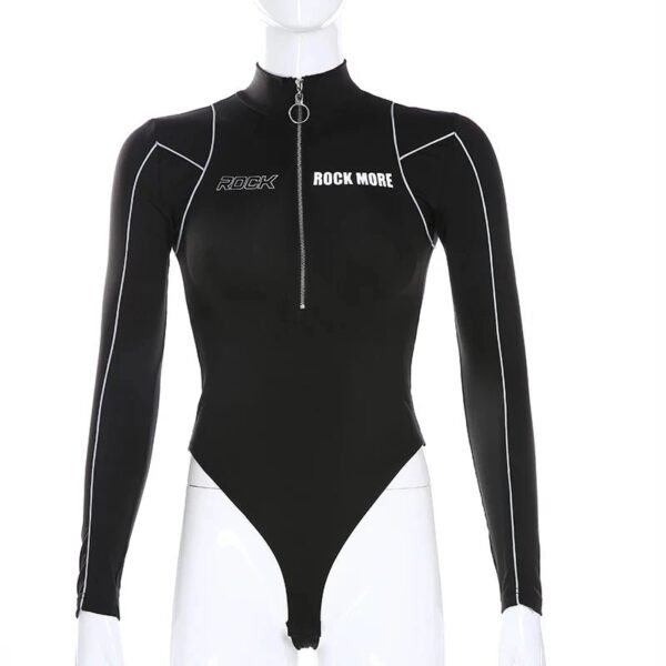 Women’s High-Neck Zipper Bodysuit