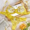 Sd8647e9f3feb4ff0932e79abaf51a1a60.jpg Women’s Sheer Floral Lace Bra & Panty Set