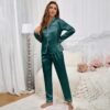 Women’s Satin Long-Sleeve Pajama Set