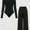 Sdea9fd5eea7e45bfb0bced4e2b119a6dy.jpg Plus Size Black Ribbed Bodysuit Set