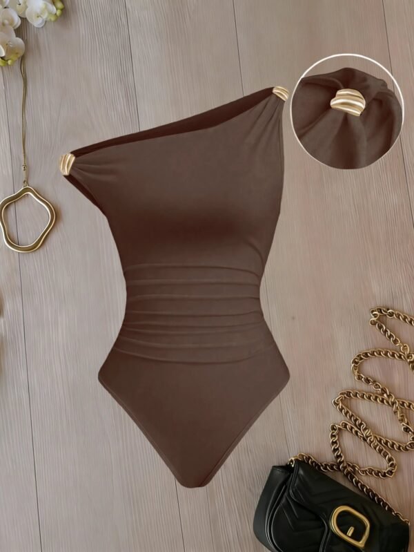 Se1b0da6873dd4e8f84f43c6ce50f747dG.jpg Women’s One-Shoulder Ruched Bodysuit