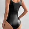 Se2e4b8a160a5484b8f3a799bef2d50ceR.jpg Black Faux Leather Square-Neck Bodysuit