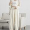 Women’s White High-Waist Wide-Leg Pants