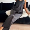 Women’s V-Neck Halter Pajama Set