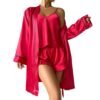 Women’s 3-Piece Satin Pajama Set