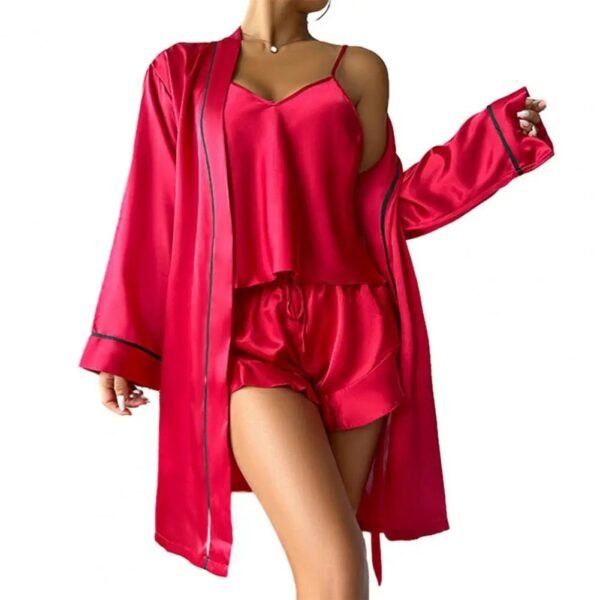 Women’s 3-Piece Satin Pajama Set