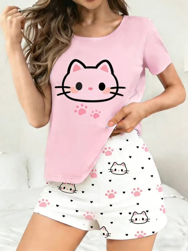 Seeeecc03d47c40b6a3f7d46337c2e3627.jpg Women’s Cat Print Pajama Set