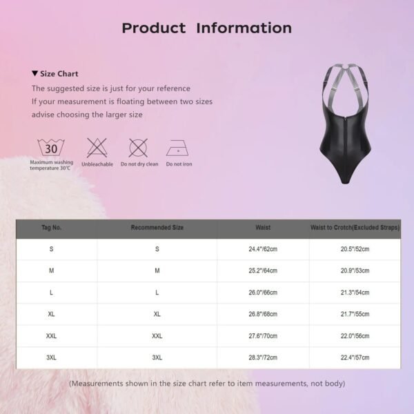 Women’s Latex PU Leather Bodysuit